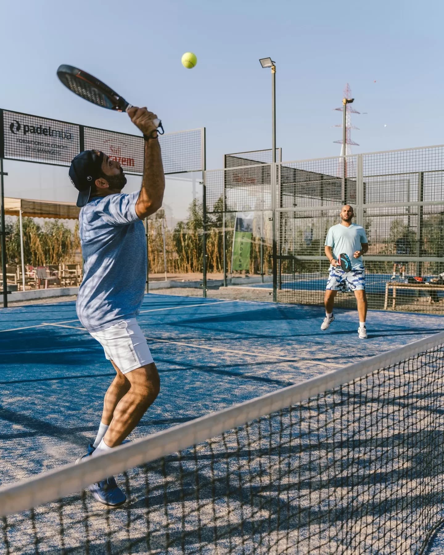 Match de padel à deux — Palm Tennis Club & Padel Marrakech